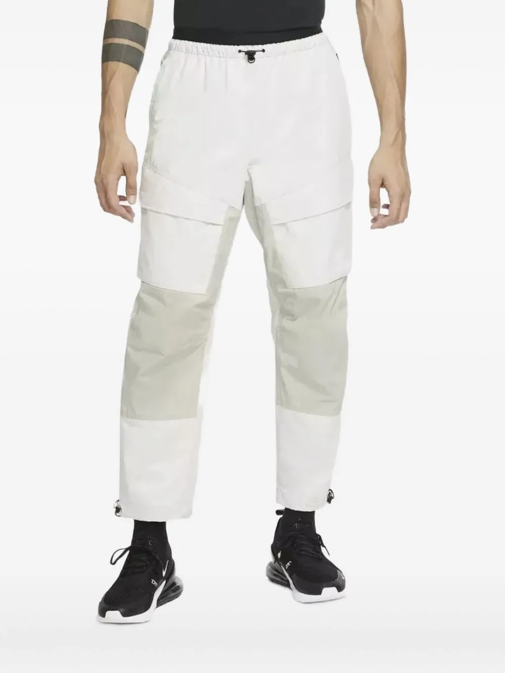 panelled woven trousers - 1