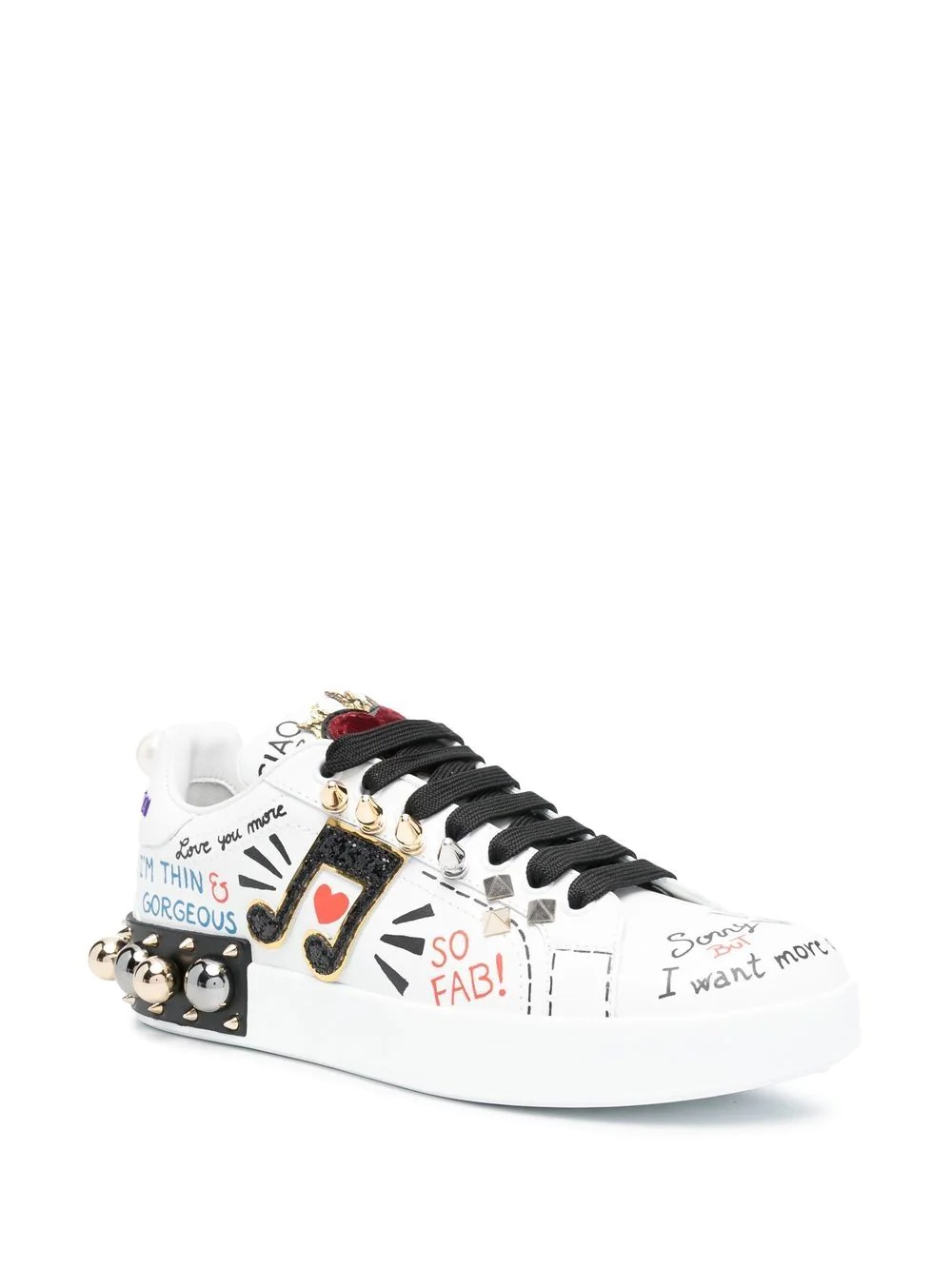 Portofino appliqué sneakers - 4