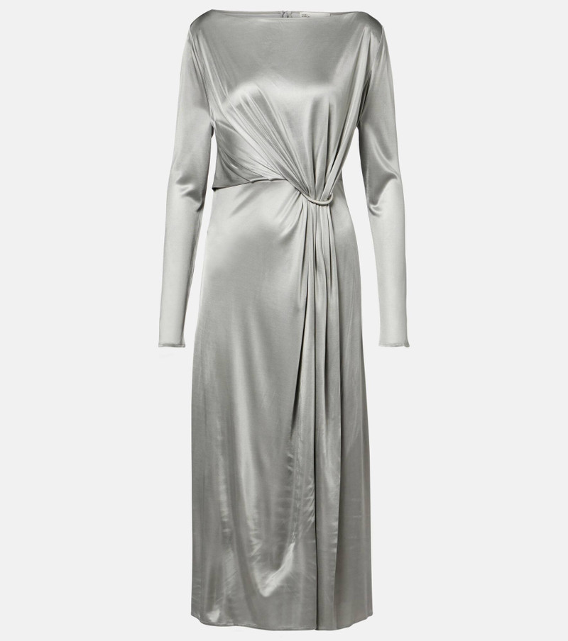 Gathered jersey midi dress 1