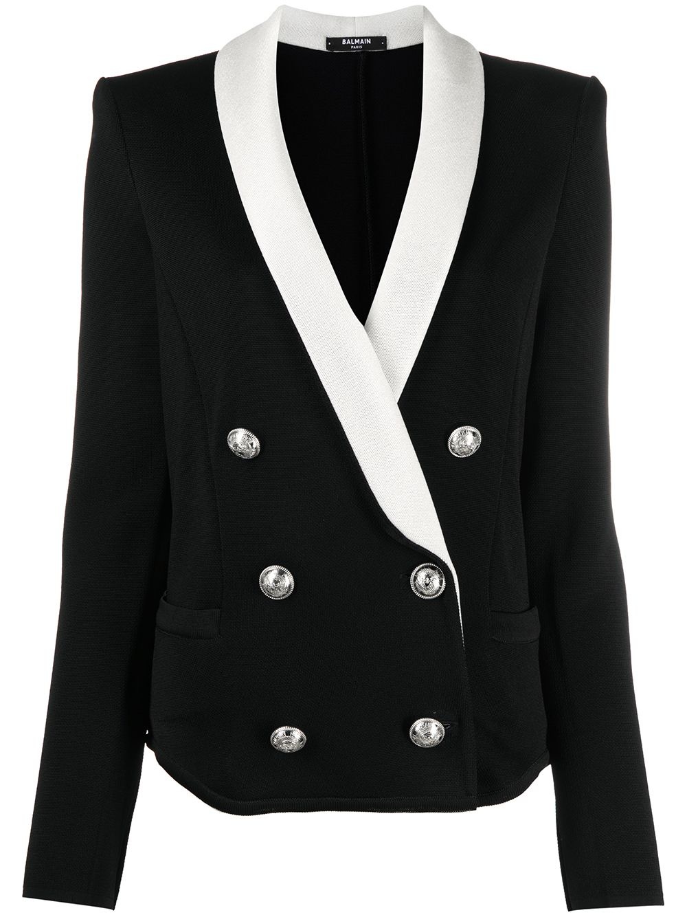 double-breasted button fastening jacket - 1