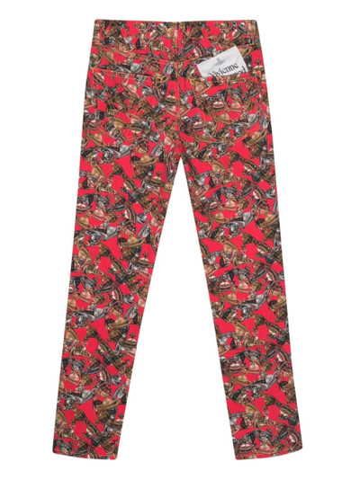 Vivienne Westwood Orb-logo-print twill trousers outlook