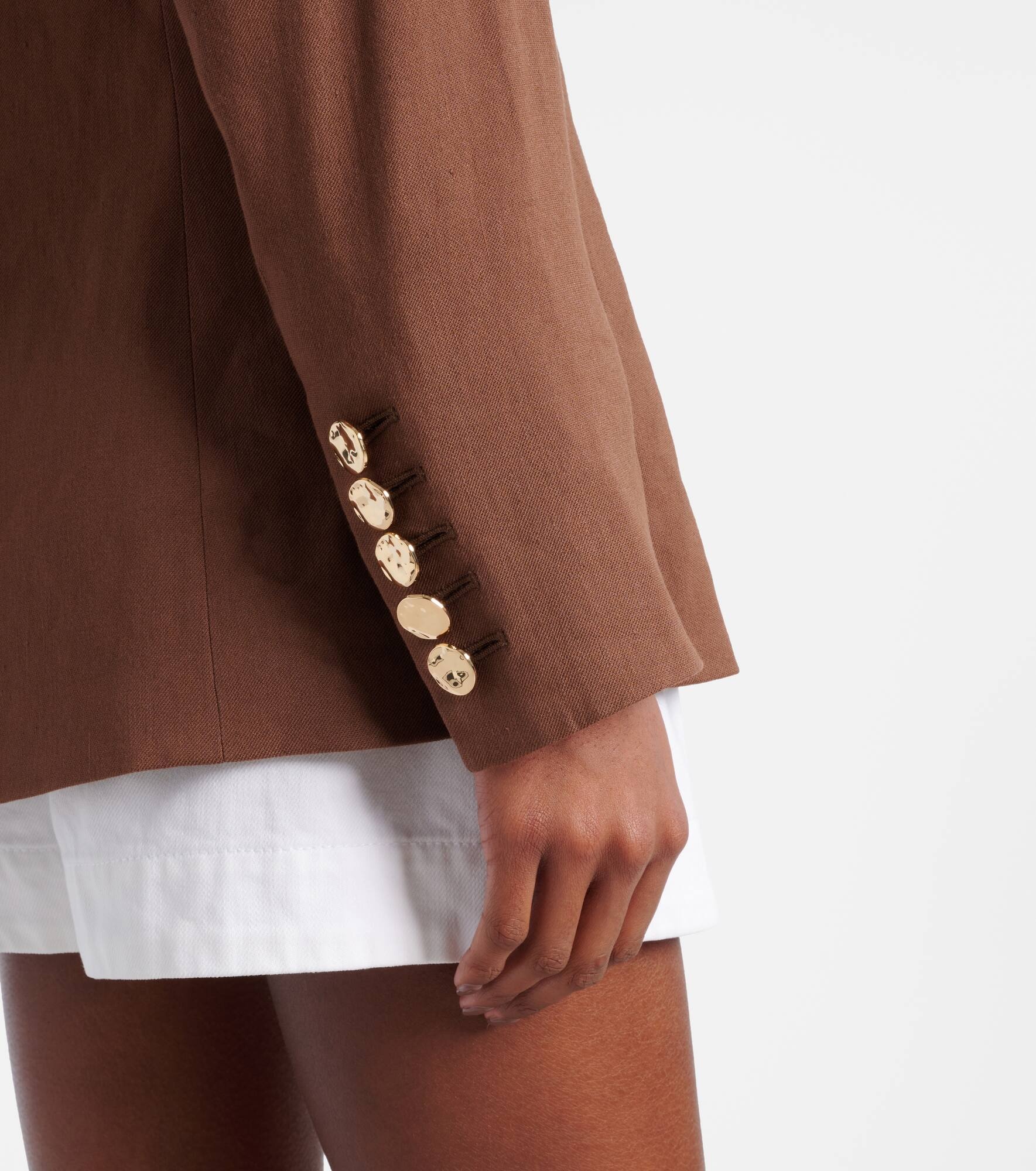 Elle Dickey linen-blend blazer - 5