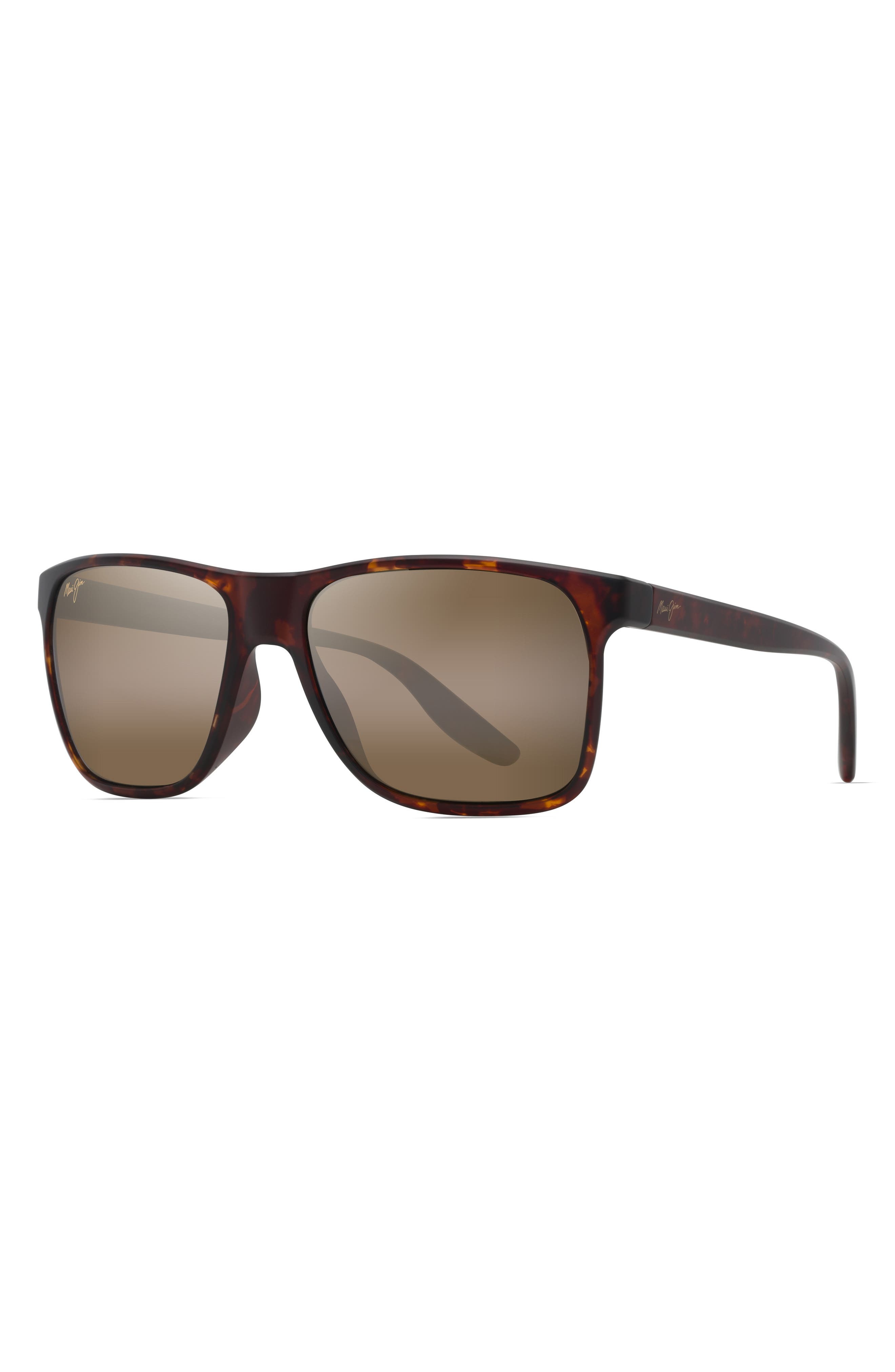 Maui Jim Pailolo 58.5mm Polarized Rectangle Sunglasses in Matte Tortoise at Nordstrom - 2