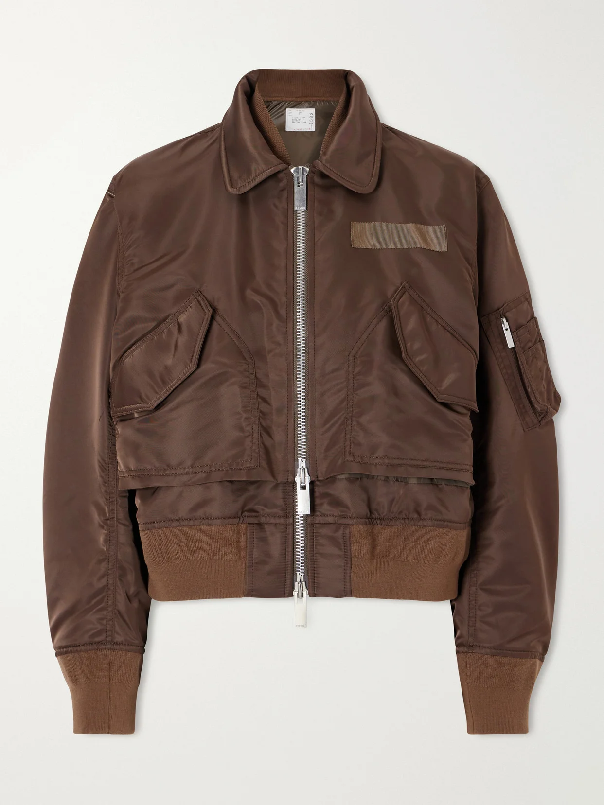 Cropped Padded Shell Bomber - 1