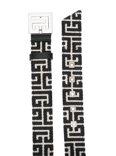 Balmain monogram logo-buckle belt outlook