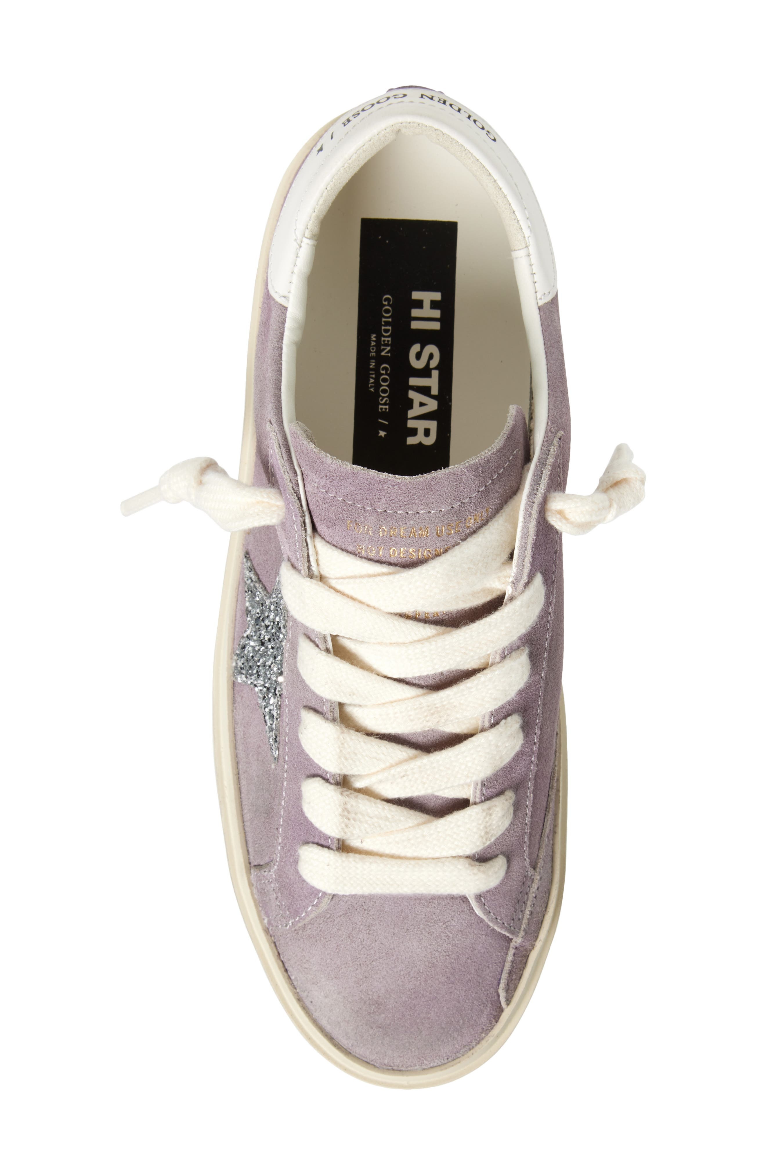 Golden Goose Hi Star Platform Sneaker in Lilac/Silver/White at Nordstrom - 5