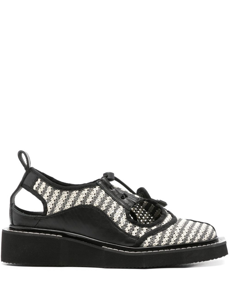 40mm Riviera striped interwoven sandals 1