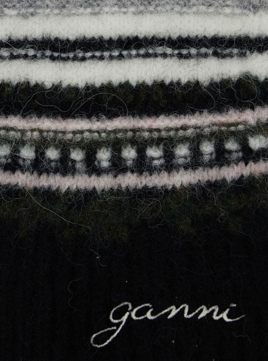 Ganni Striped Scarf - 4