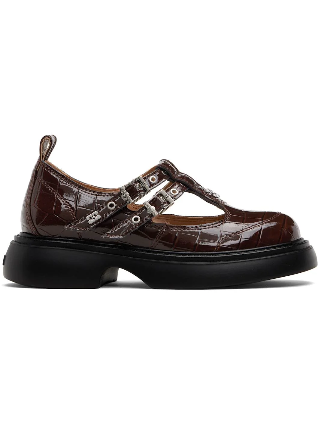 Brown Everyday Butterfly Mary Jane Loafers - 1