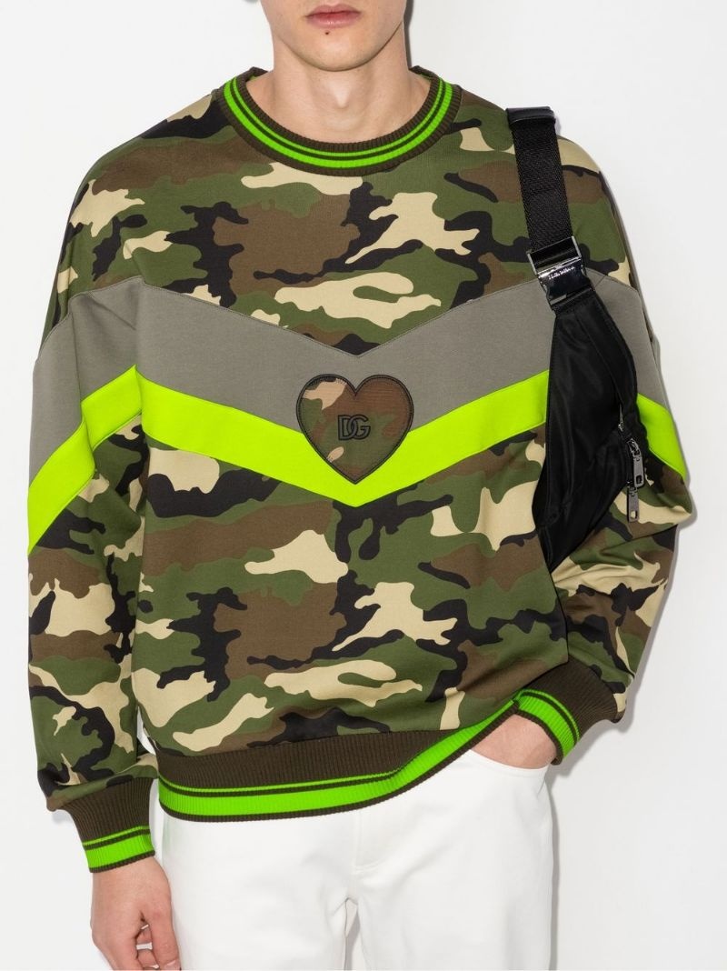 logo-plaque camouflage-print sweatshirt - 2