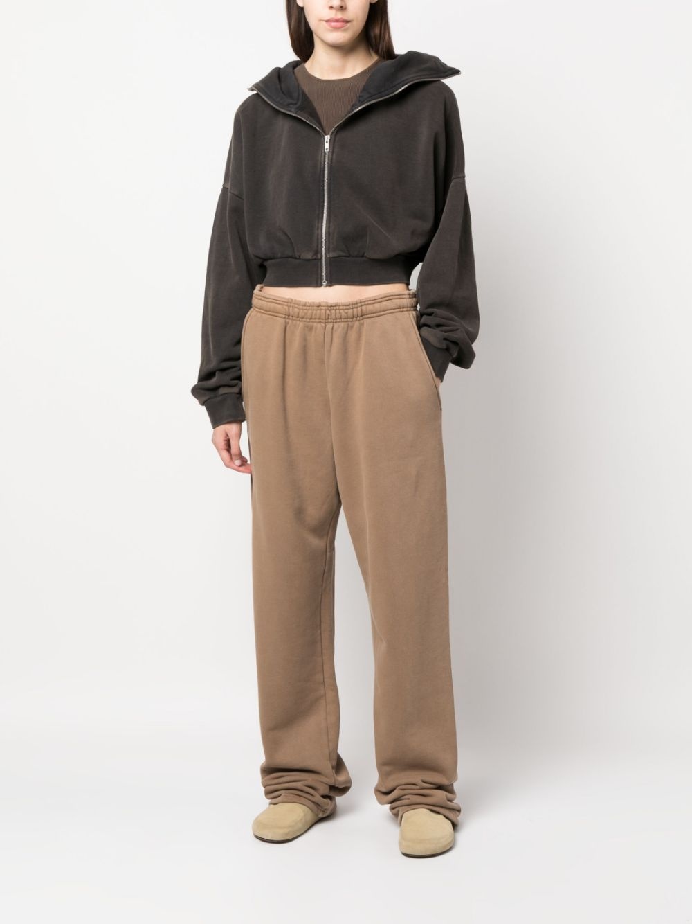 faded-effect zip-up hoodie - 2