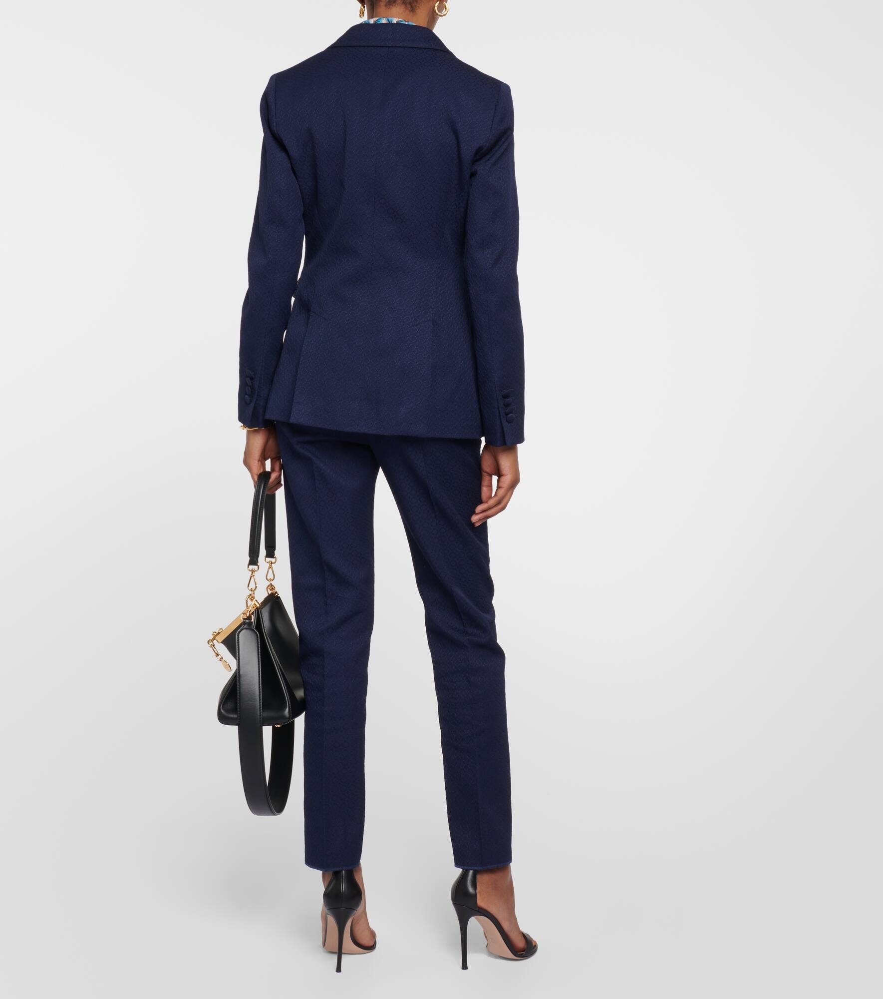 Paisley jacquard cotton blazer - 3