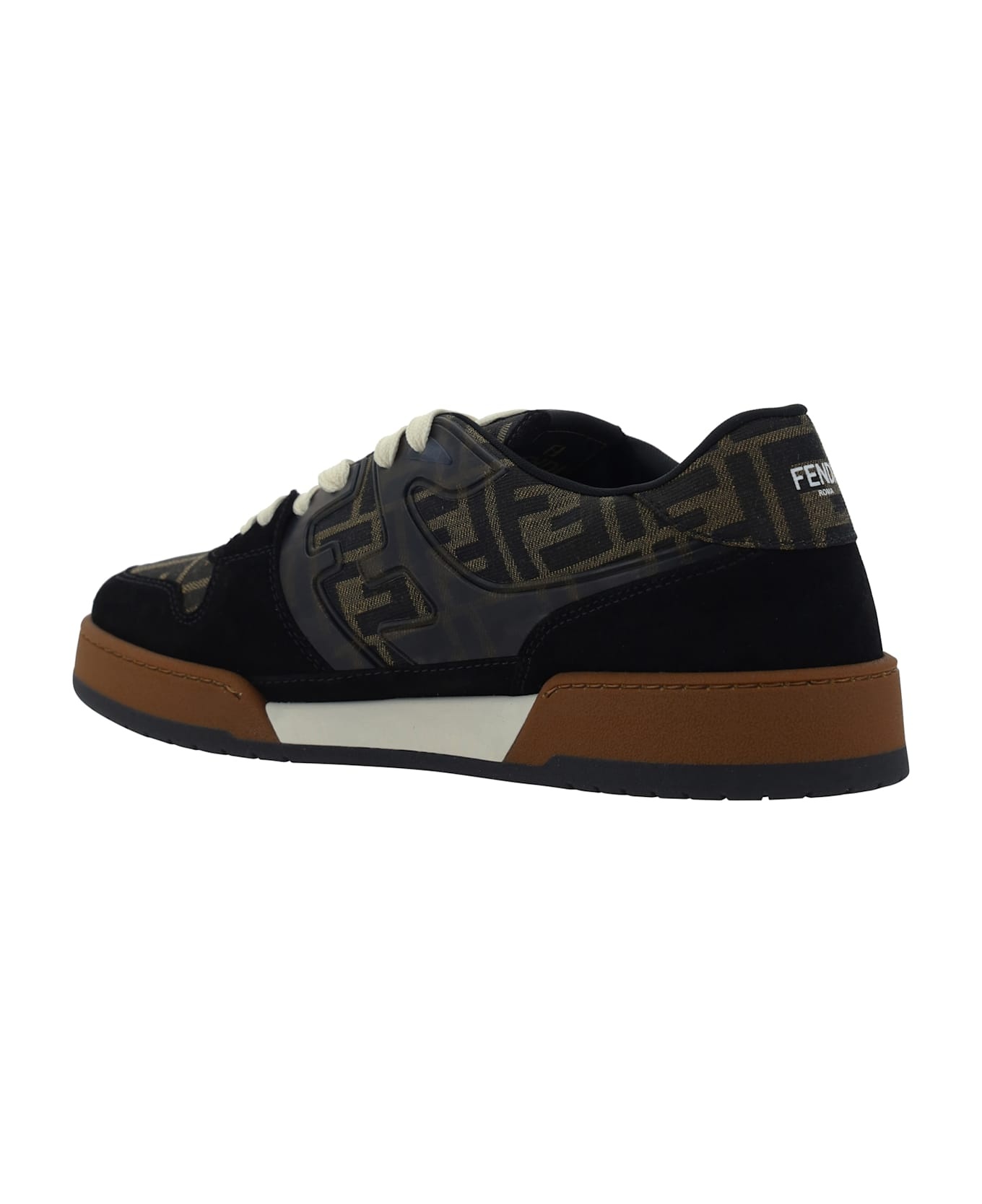 Embroidered Canvas, Leather And Rubber Match Sneakers - 3