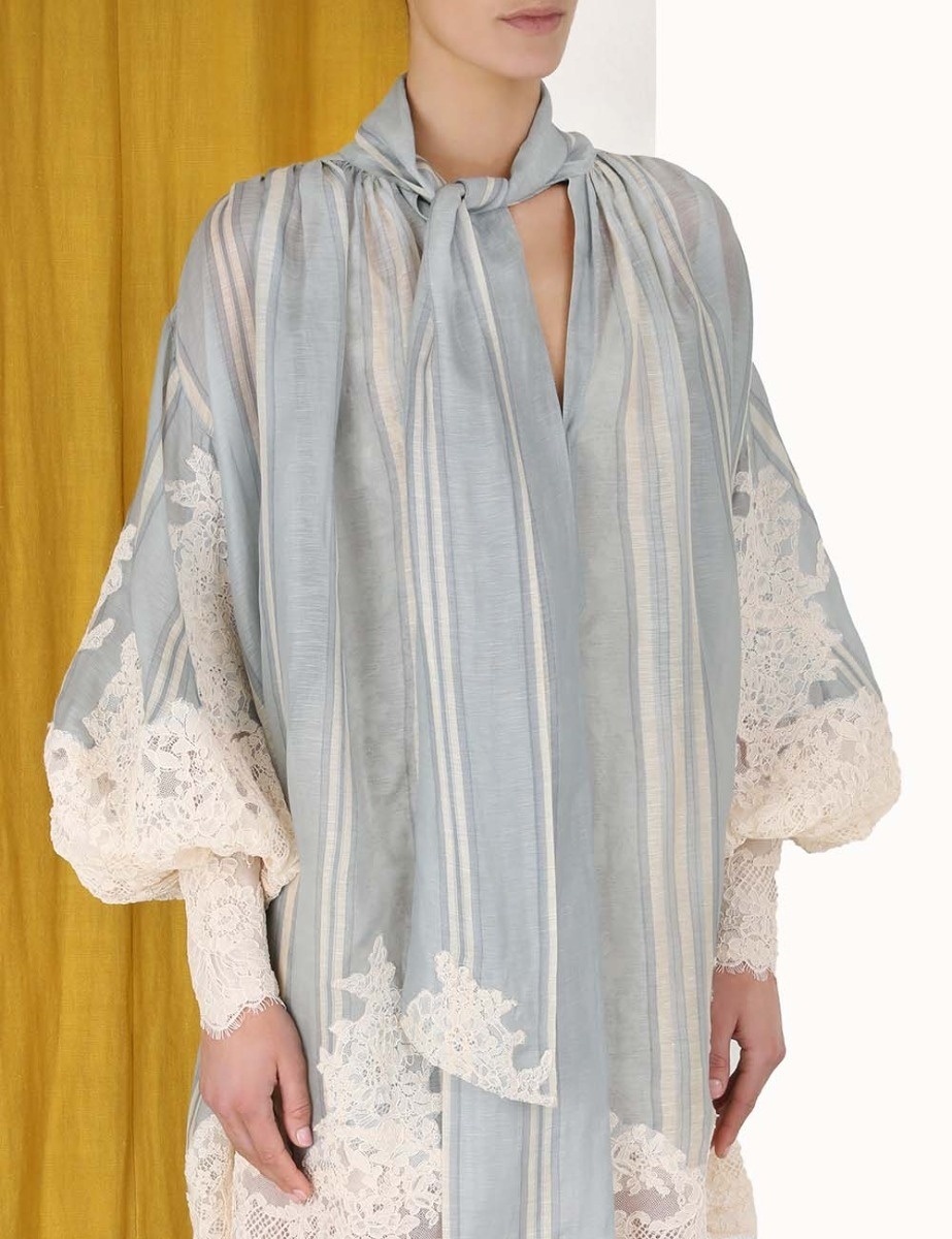 knee length dresses for ladies Lyrical Gather Sleeve Midi Dress