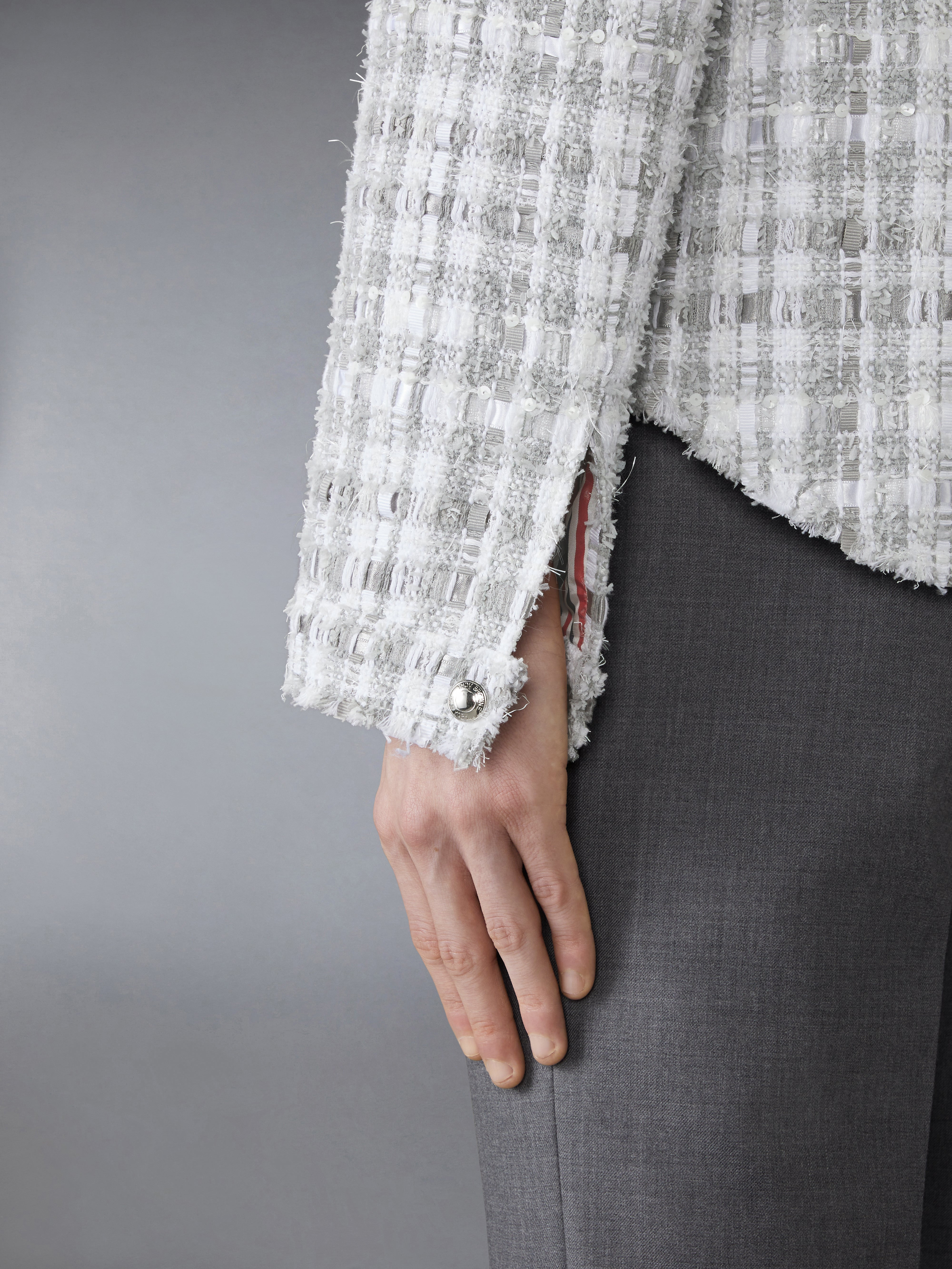 GINGHAM TWEED UTILITY JACKET - 5