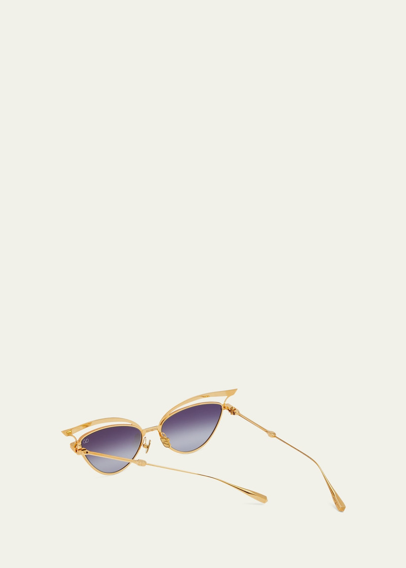 Valentino V-Glassliner Titanium Cat-Eye Sunglasses outlook