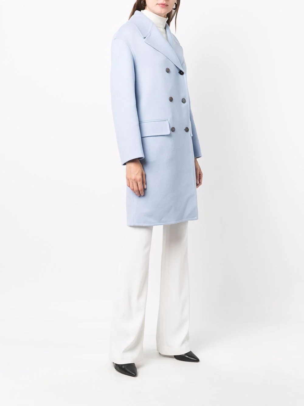 double-breasted button coat - 3