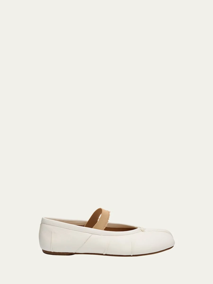 Tabi Sheepskin Mary Jane Ballerina Flats - 1