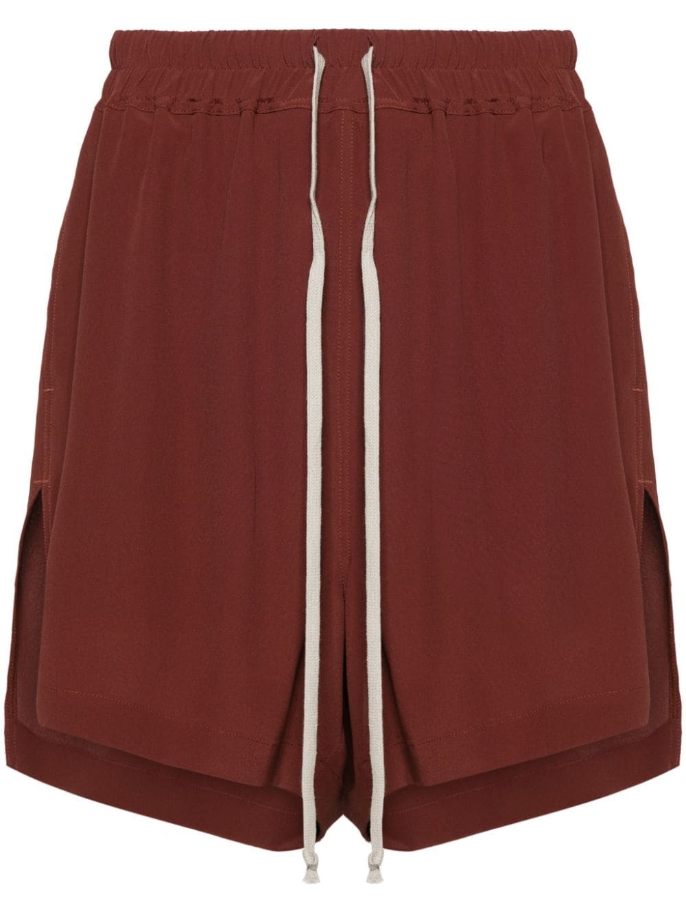 side-slits crepe shorts - 1