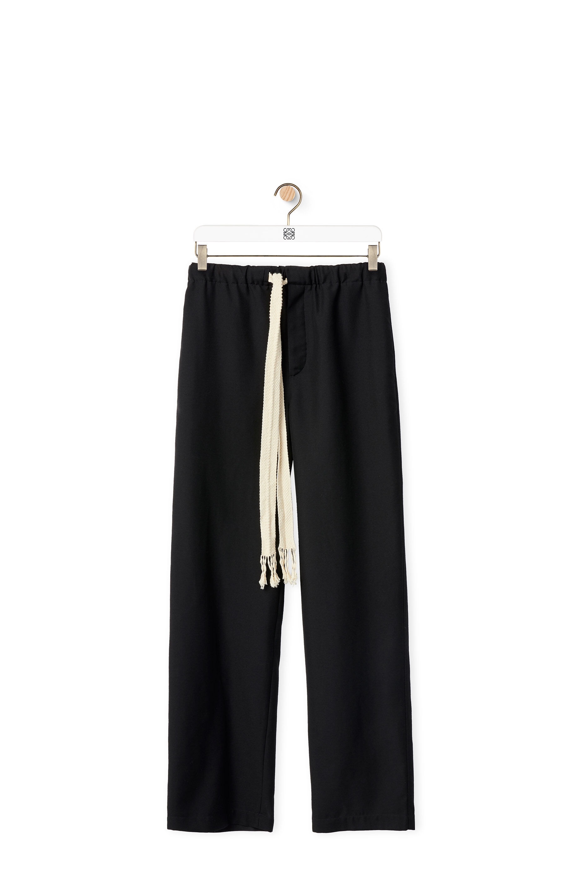 Drawstring trousers in wool - 1