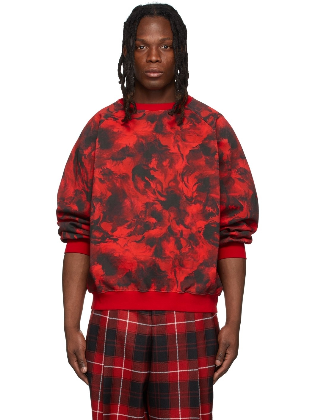 SSENSE Exclusive Red Rose Burst Sweatshirt - 1