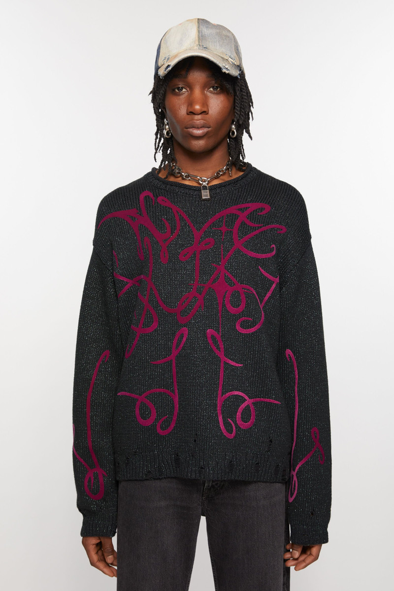 Acne Studios Printed jumper - Grey/multi outlook