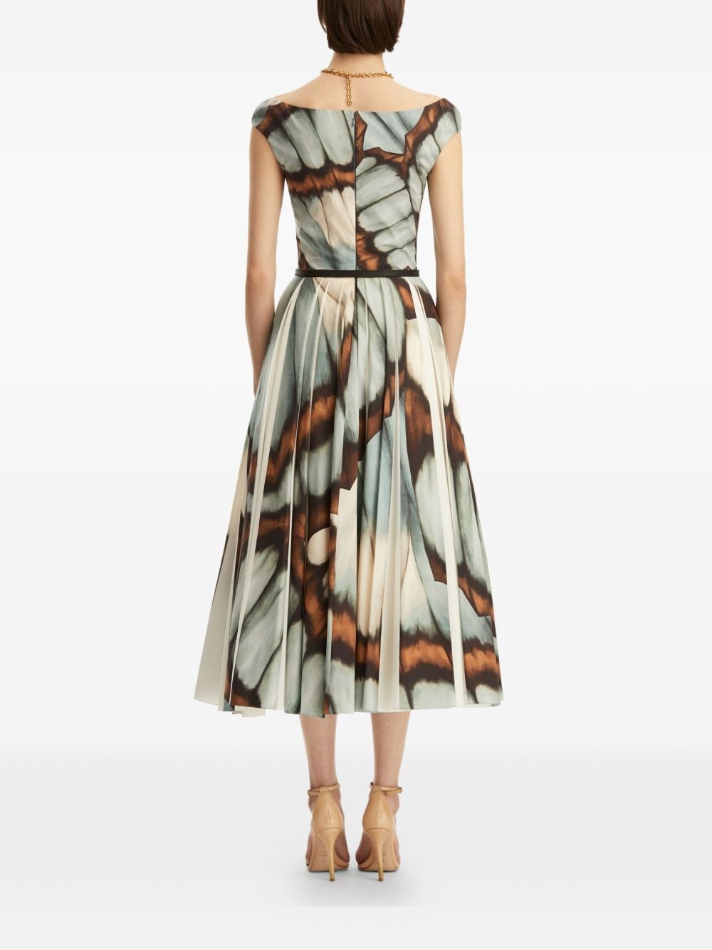 printed poplin dress - 4