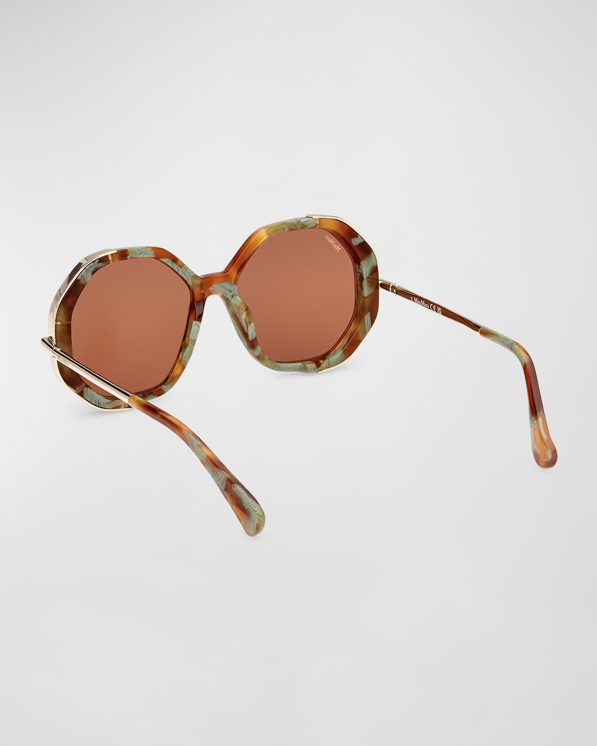 Liz Mixed-Media Round Sunglasses - 2