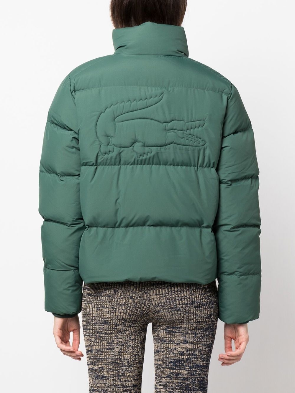 logo-patch puffer jacket - 4