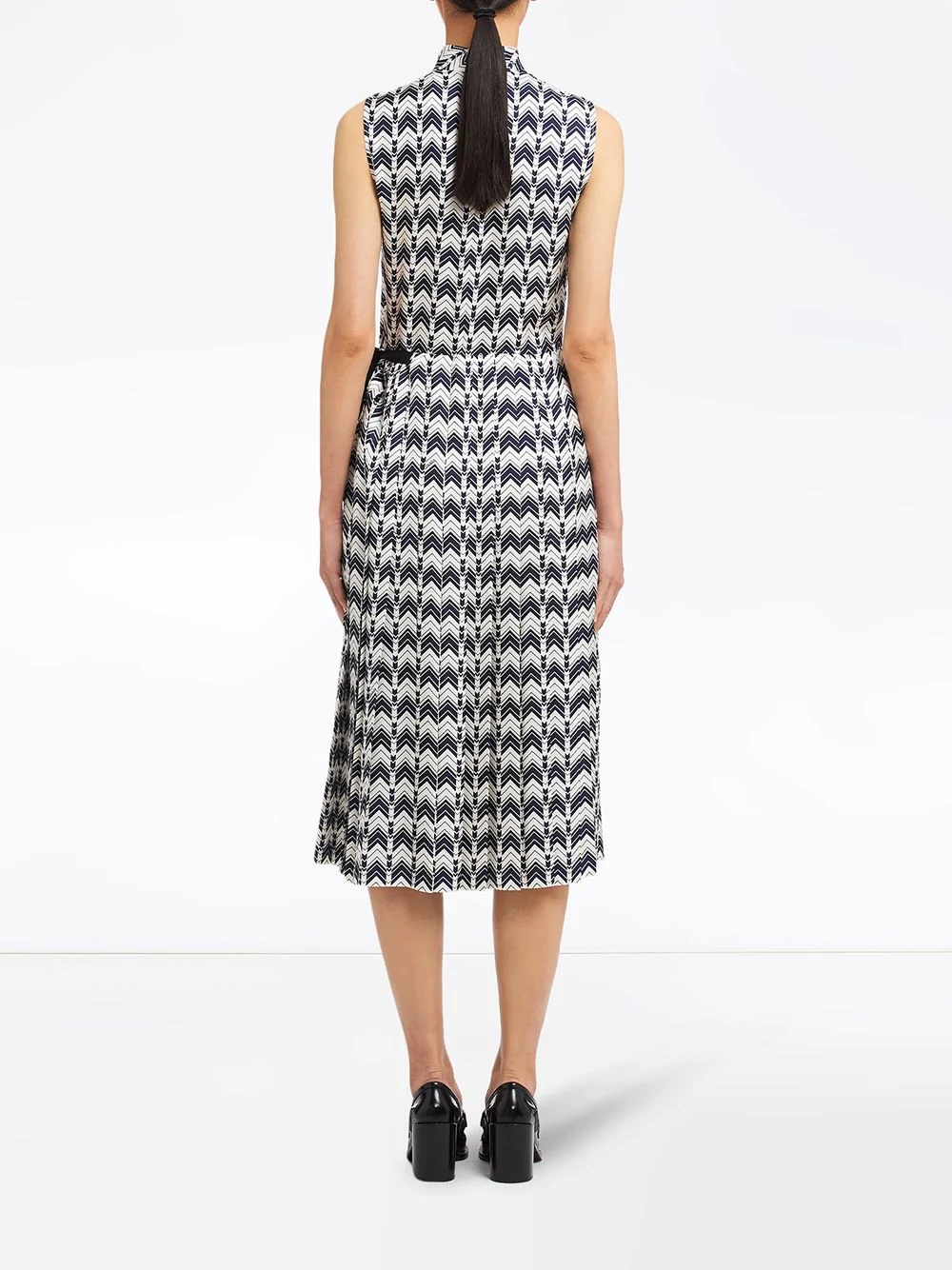 chevron-motif dress - 4