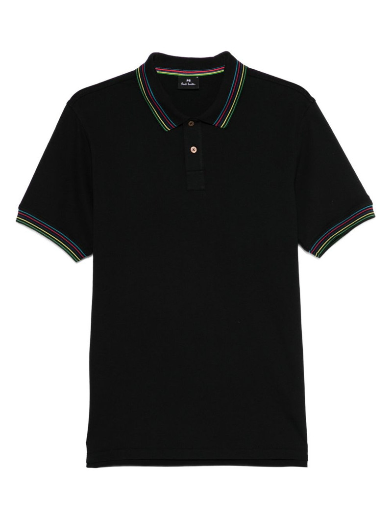 striped collar polo shirt 1