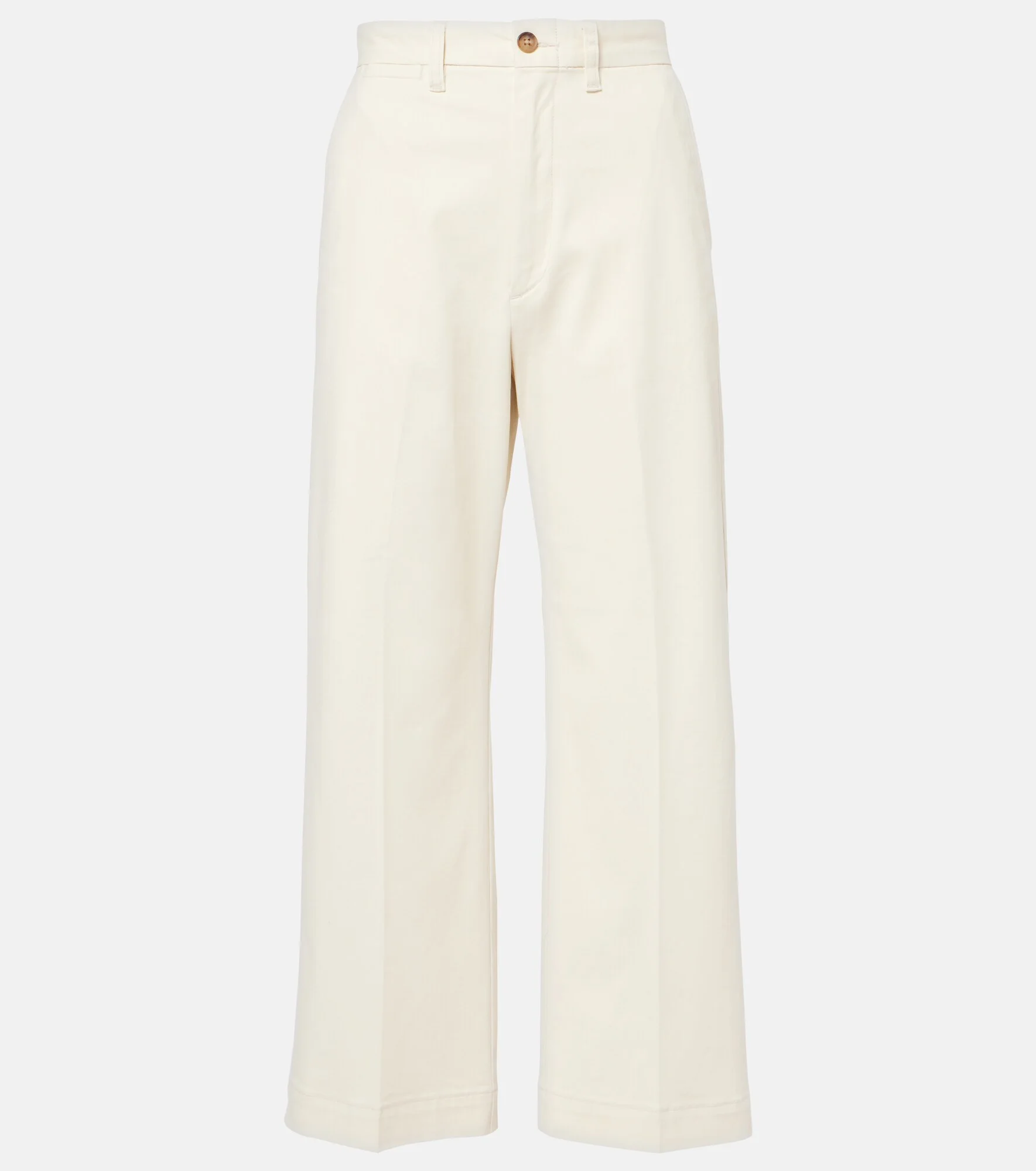 Cotton-blend cropped chinos - 1