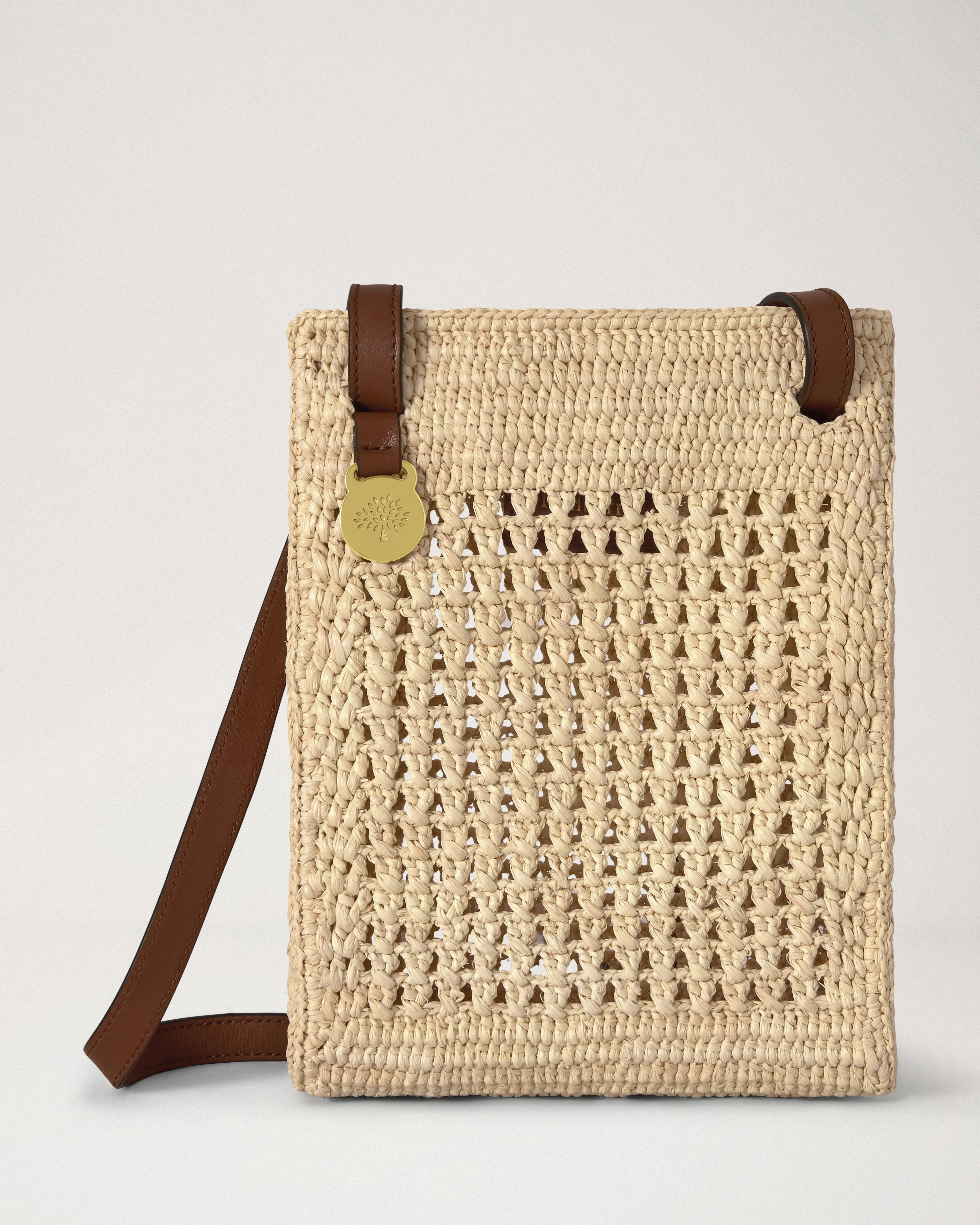 Crochet Crossbody Bag Natural Crochet Raffia - 1