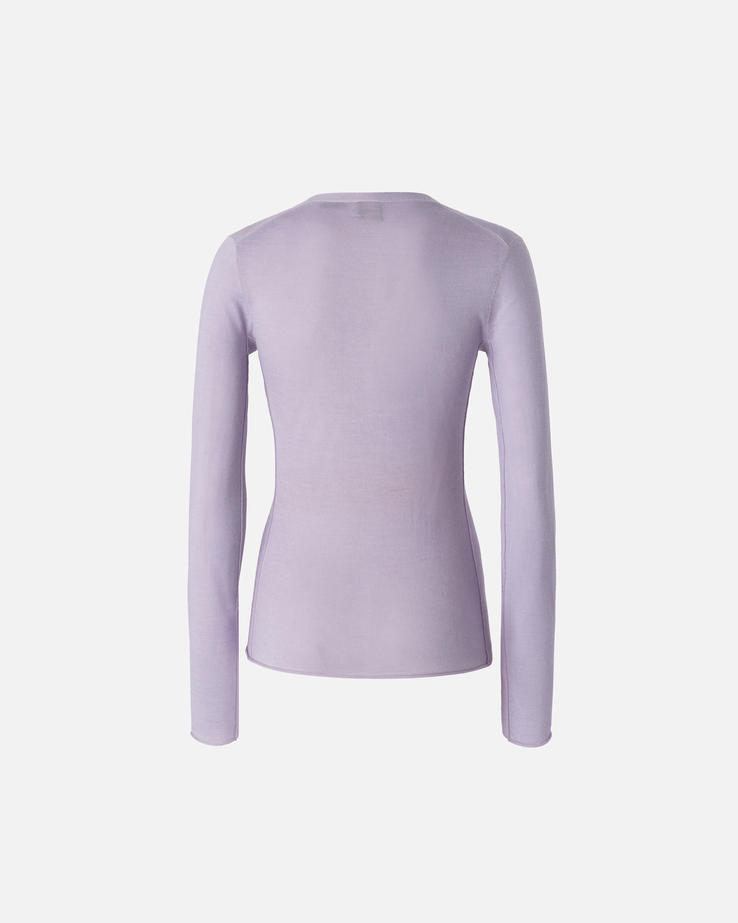 LIGHTWEIGHT WOOL AND SILK V-NECK SWEATER - 6