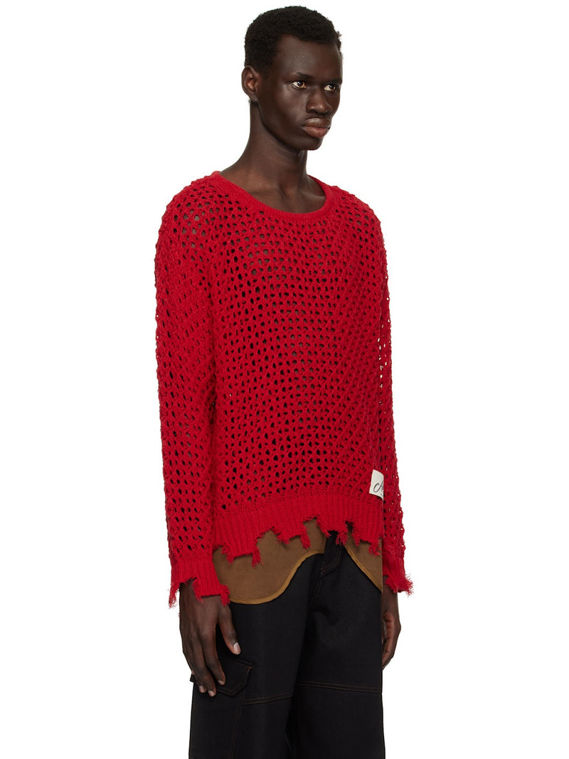 Red Damaged Sweater 2
