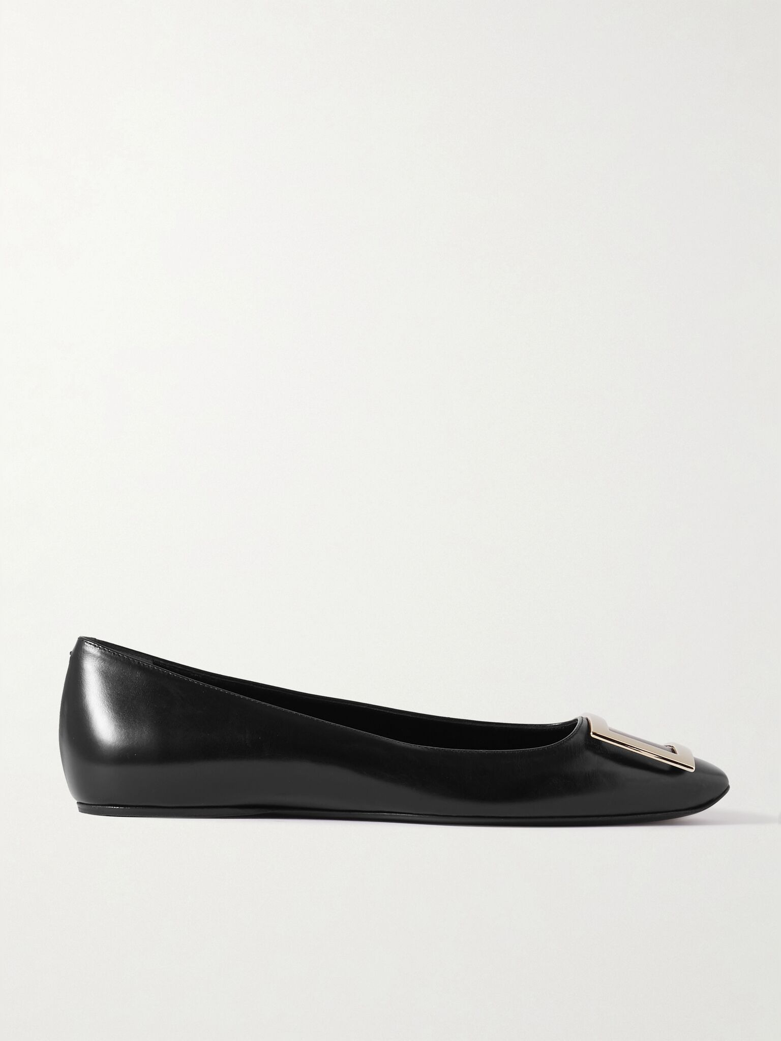 Trompette Bellerine glossed-leather ballet flats Black - 1