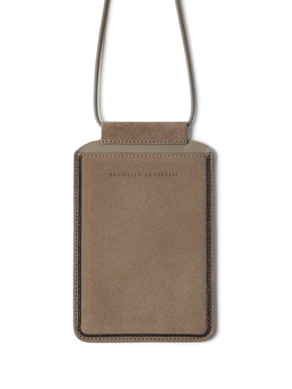 Brunello Cucinelli logo-debossed leather case | REVERSIBLE