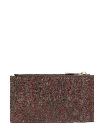 Etro paisley leather coin-pocket wallet outlook
