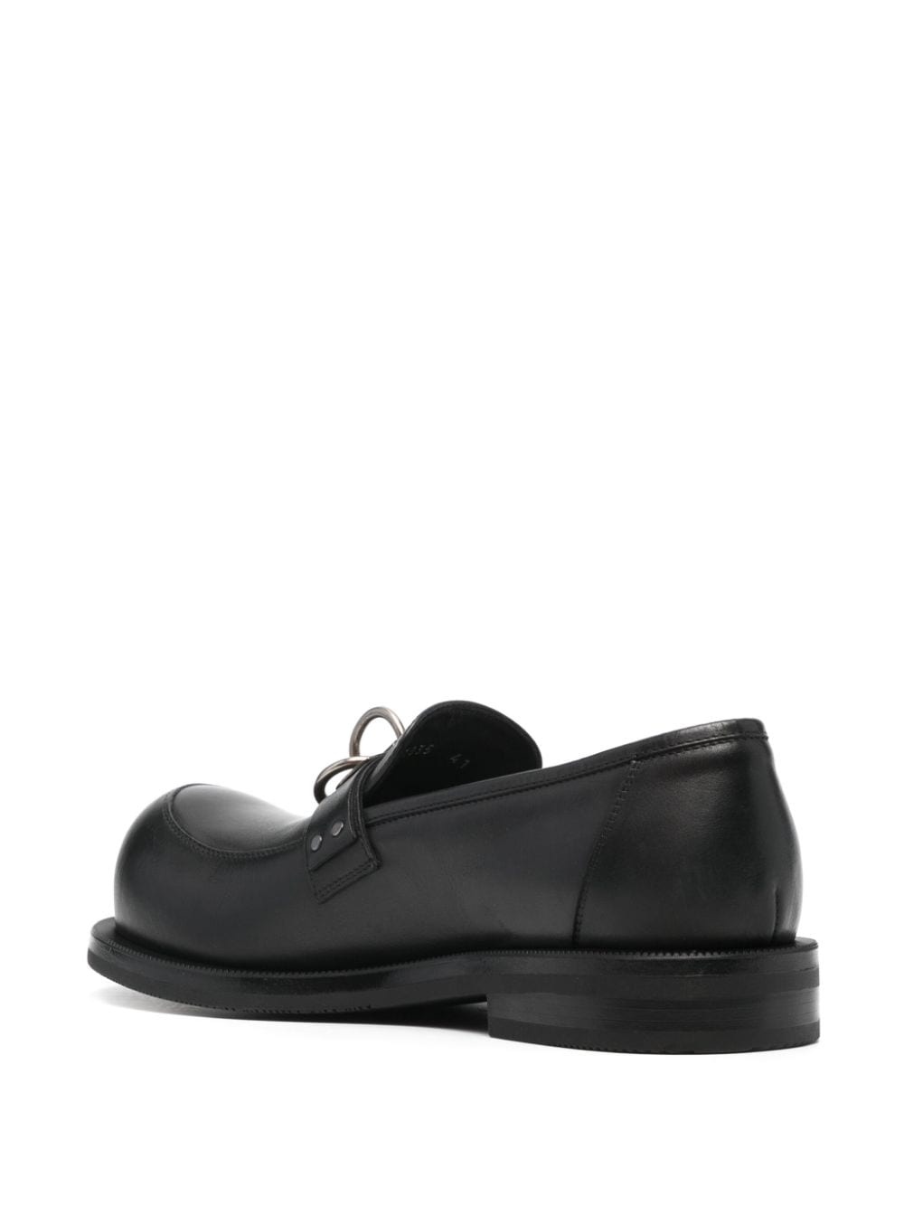 bulb-toe ring loafers - 3