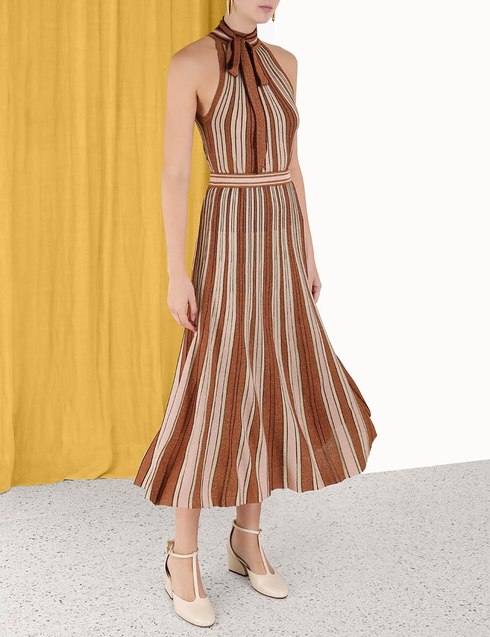 LUMINOSITY LUREX STRIPE SKIRT - 8