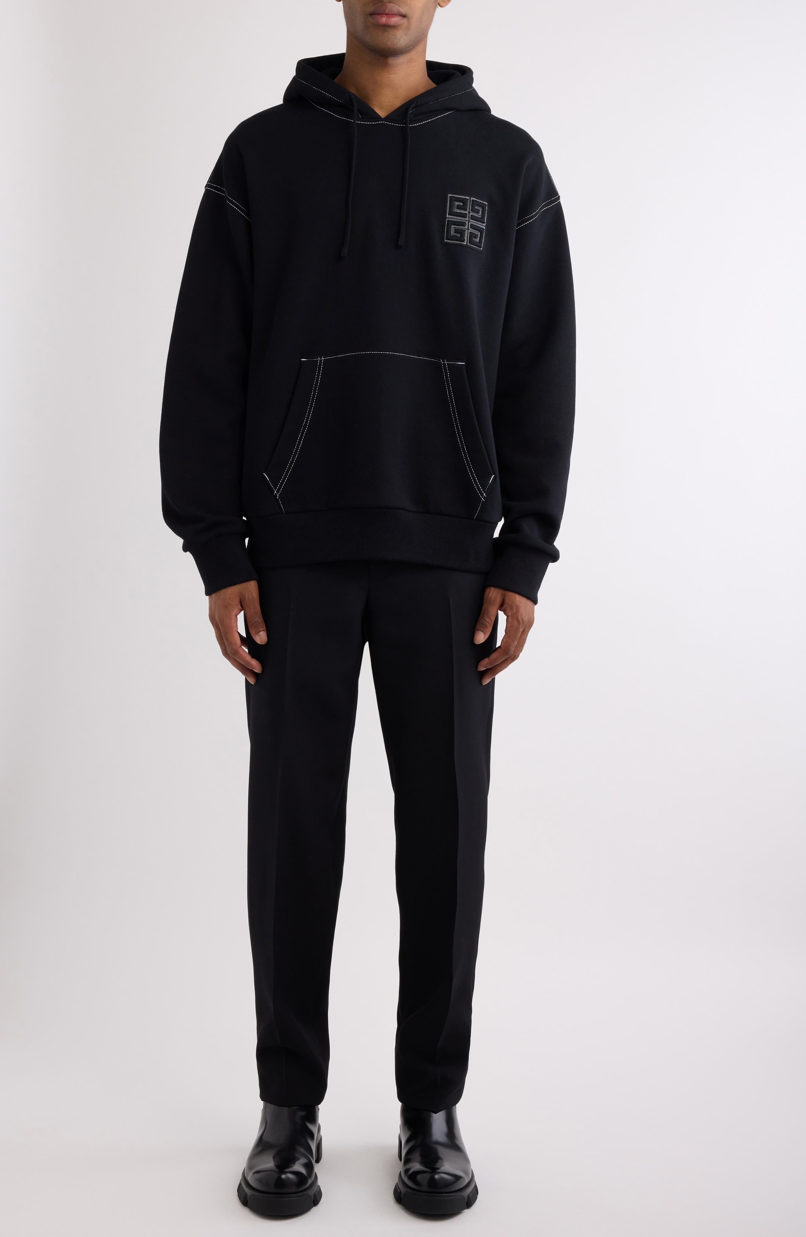 Givenchy New Metal Detail Wool Pants in Black at Nordstrom - 2