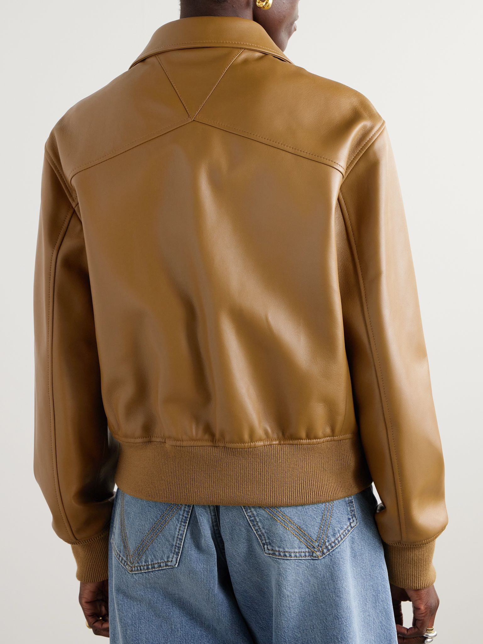 Leather jacket Light brown - 4