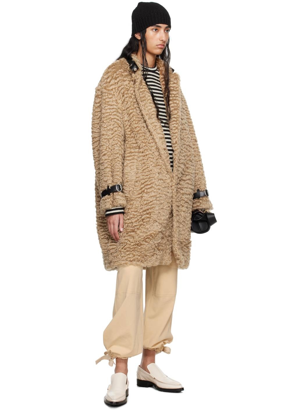 Brown Band Collar Coat - 4