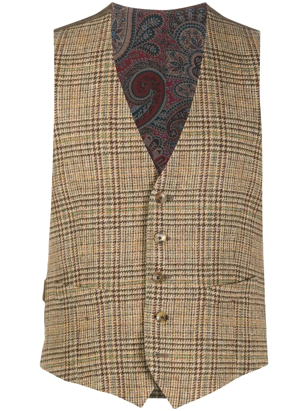 check fitted waistcoat - 1