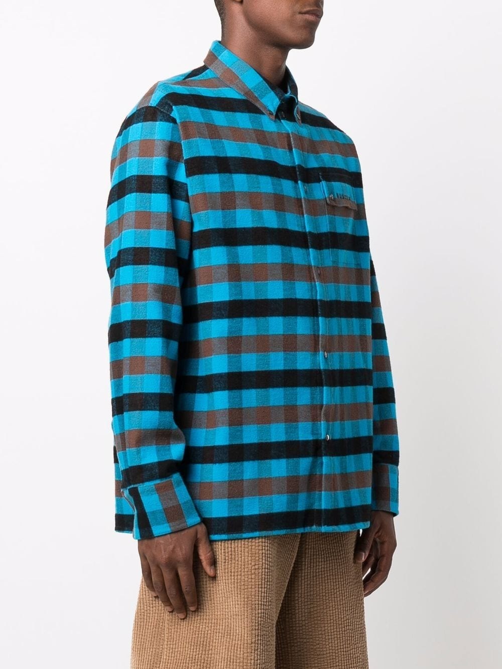 checked long-sleeve shirt - 3