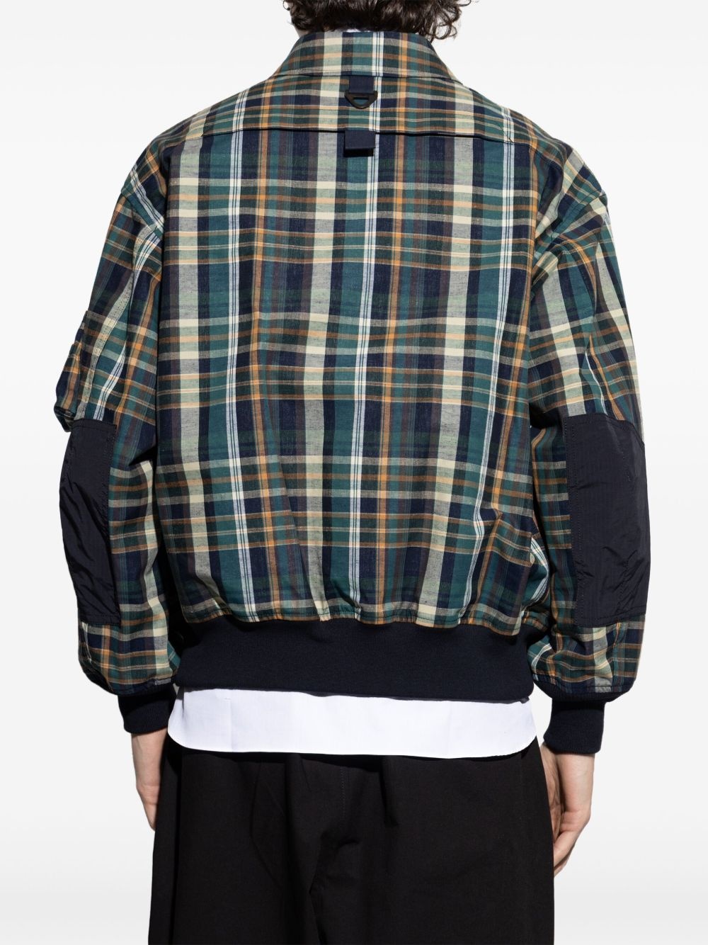 checked bomber jacket - 4