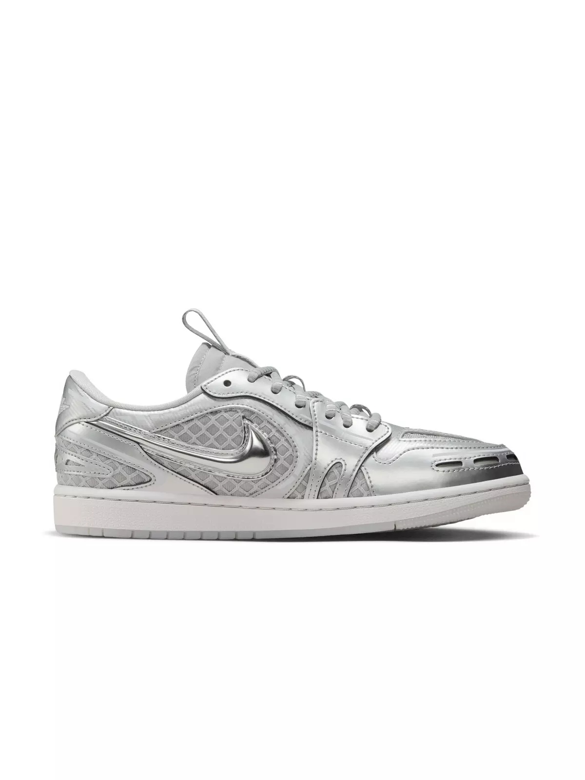 1 Low Method of Make "Neutral Grey/Metallic Silver/White" Women's Shoe - 2