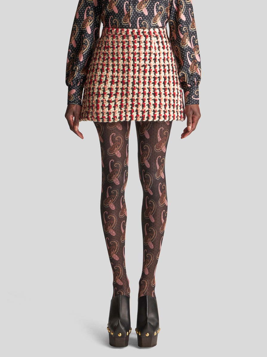 BOUCLÉ WOOL SKIRT - 2