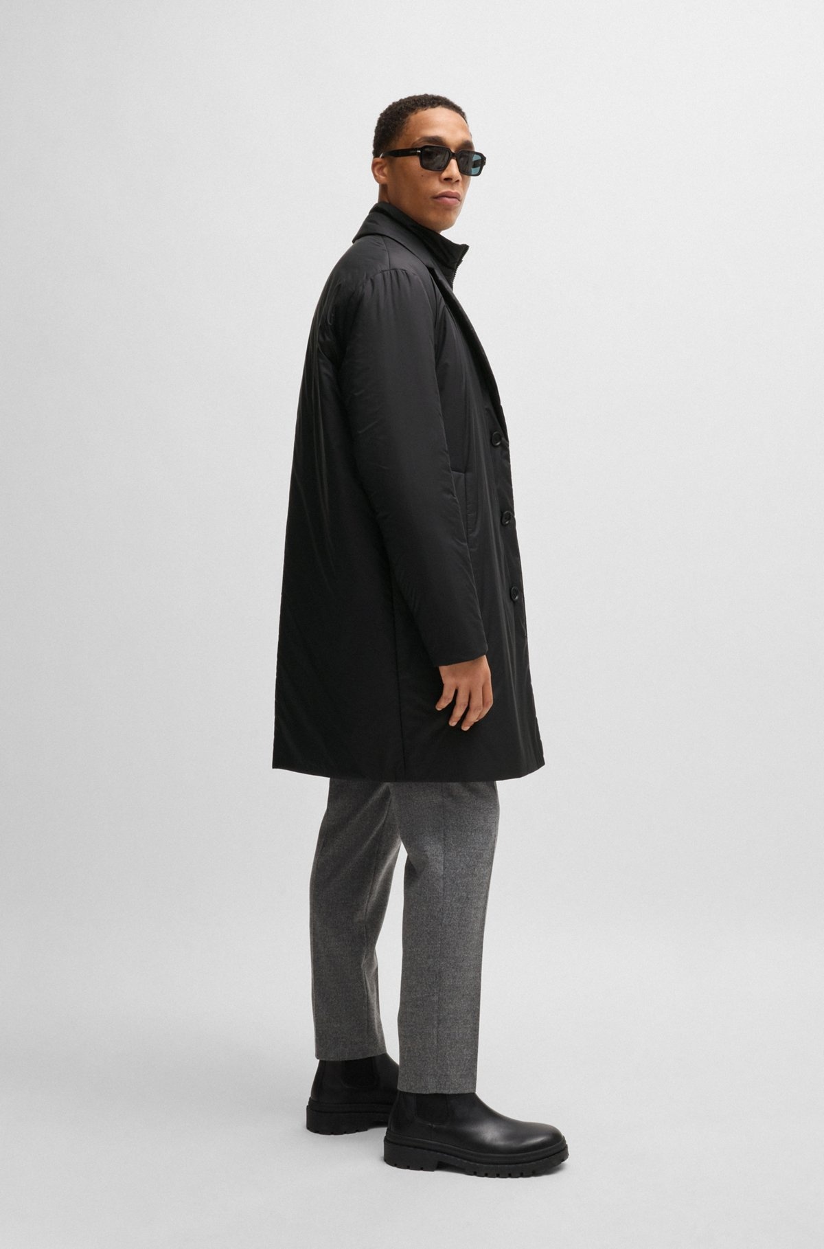 LIGHTWEIGHT WATER-REPELLENT PADDED COAT WITH ZIP-UP INNER - 6