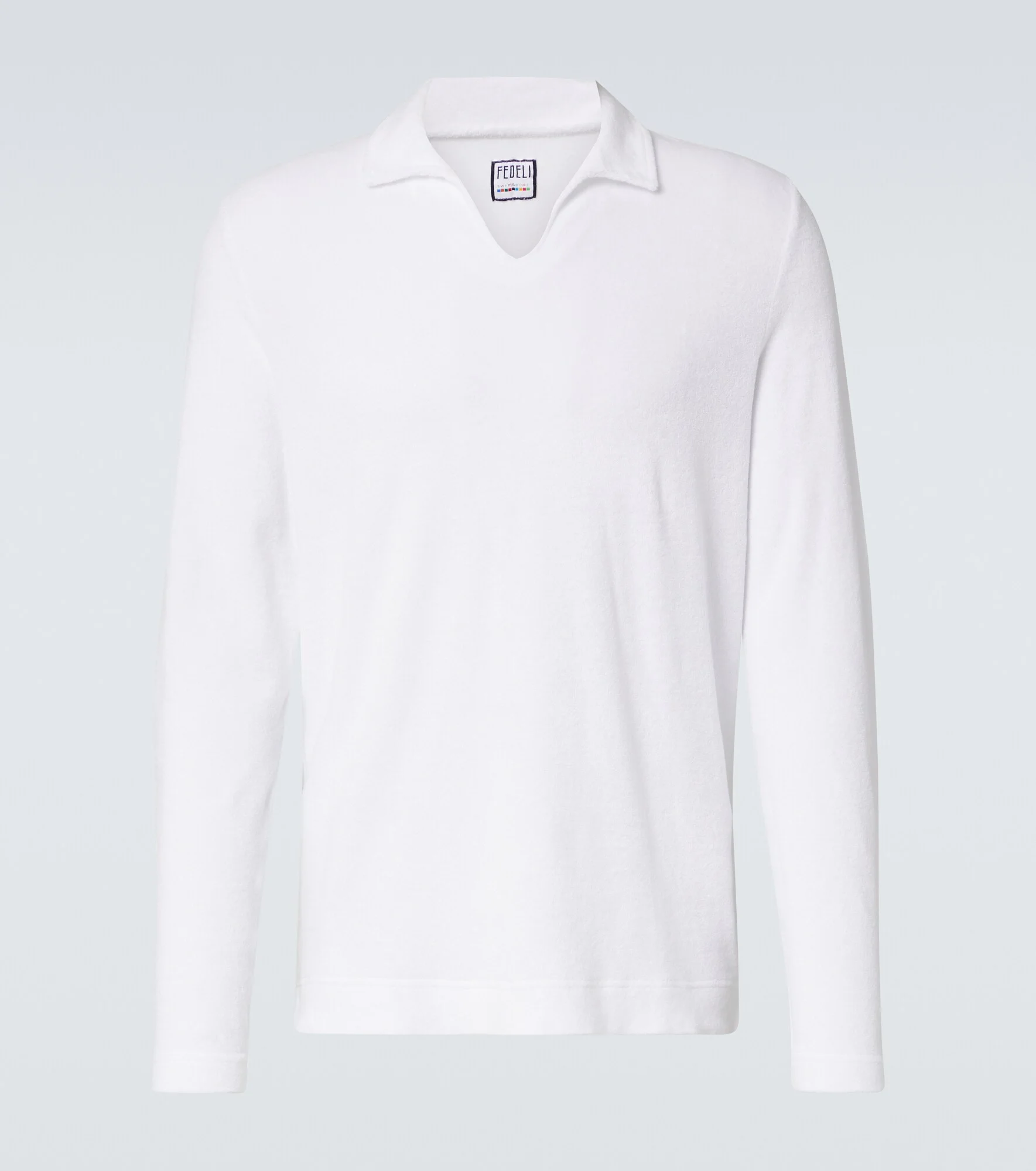 Cotton terry polo shirt - 1